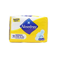 Nosotras Toa Hig Normal C/Alas Suave x 10 Unid