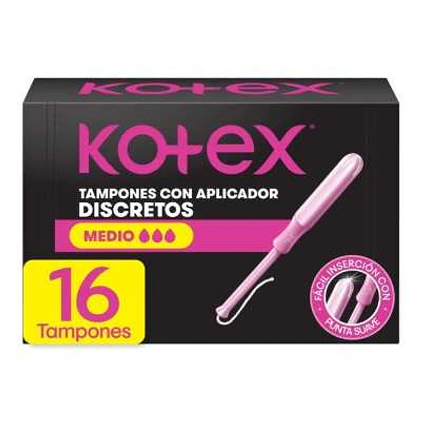 Kotex Tampones con Aplicador x 16 Medio 