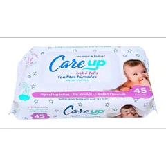 CARE UP TOALLA HUMEDA CON TAPA X 45 UNiDADES