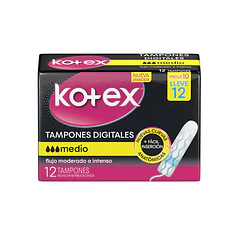 Kotex Tampon Digital Medio x 12 Unidades