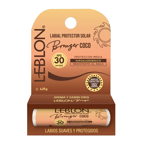 Leblon Labial Protector Solar FPS30 Bronzer Coco Hipoalergenico 4,25g 