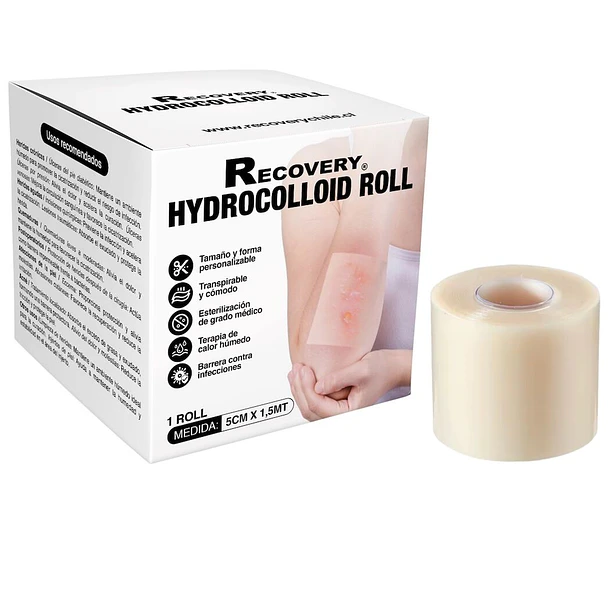 Recovery Hidrocoloide Rollo 5 cm x 1,5 Mt (Cuidado de Heridas) 