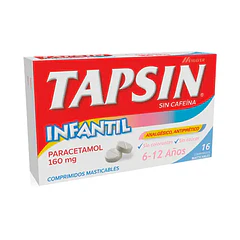 Tapsin Infantil 160 mg x 16 Comprimidos Masticables