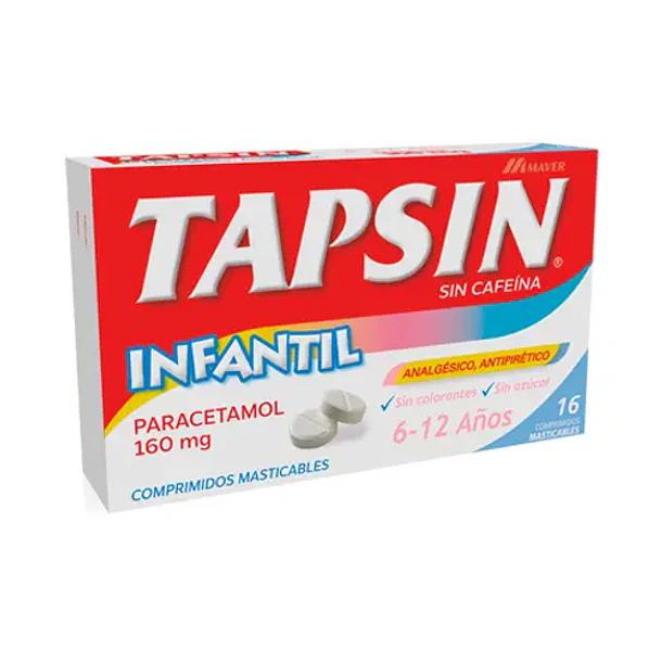 Tapsin Infantil 160 mg x 16 Comprimidos Masticables 
