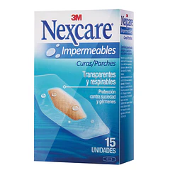 Parche Curita Adhesivo Transparente Impermeable Nexcare x 15