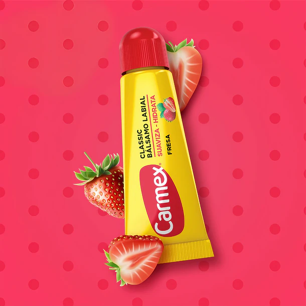Carmex Bálsamo Labial Clasico Fresa x 10 gr 