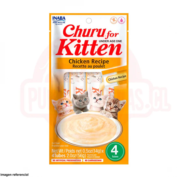 Churu For Kitten Chicken Recipe x 4 Un-Sachet 