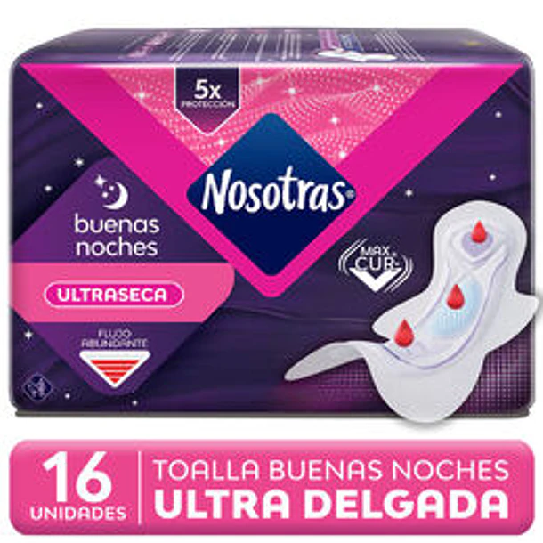 Nosotras Toa Hig Noc Ult/Delg Malla C/Alas x 16 Unid 