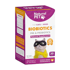 Biobiotics Suplemento de Apoyo Digestivo para Gatos y Perros 30 Sobres