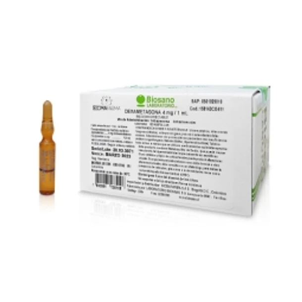 Dexametasona 4 Mg /1ML X 100 Ampollas 
