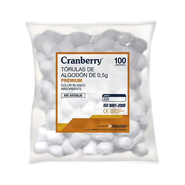 Torulas De Algodon 0,5 Gr Bolsa X 100 Unidades 