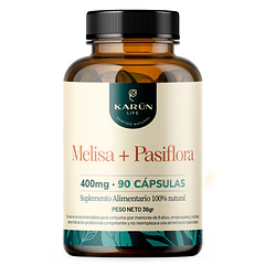 Melisa + Pasiflora x 60 Cápsulas Karun Life