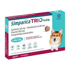 Simparica Trio 10.1 kg - 20 kg x 3 Comprimidos