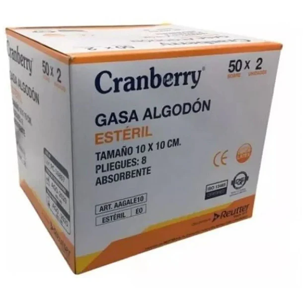 Gasa Algodón Esteril 10 x  10Cm 