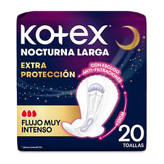 Kotex Toa Nocturna Tela Larga con Alas x 20 Unidades