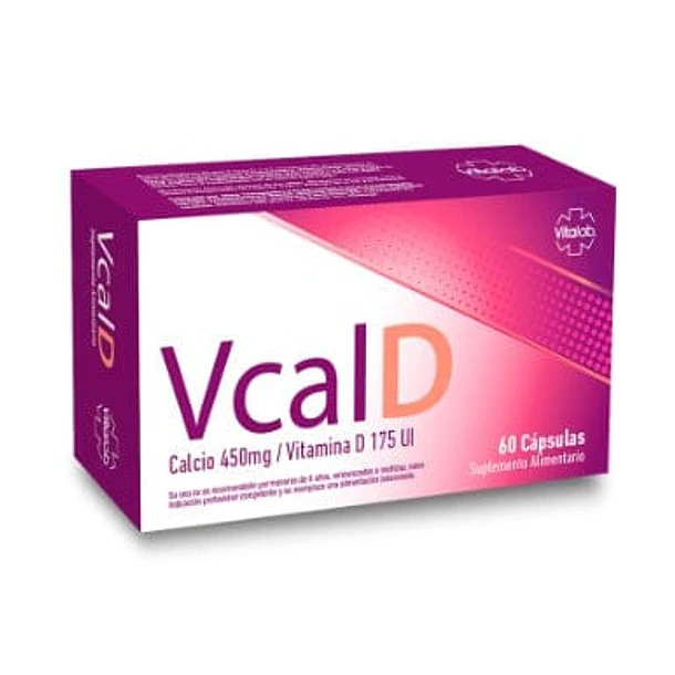 Vcald 450mg/175UI x 60 Cápsulas 