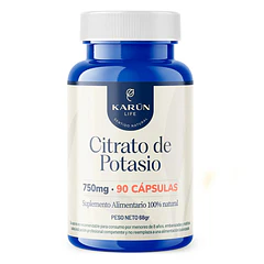 Citrato de Potasio 750mg x 60 Cápsulas (Karun Life)