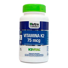Vitamina K2 75 mcg x 60 Cápsulas Nutrapharm