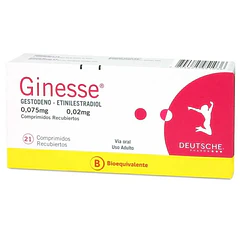 Ginesse 0,075/0,02 mg x 21 Comprimidos