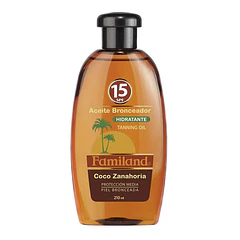 Familand Aceite Bronceador Hidratante SPF15 Coco Zanahoria 210ml