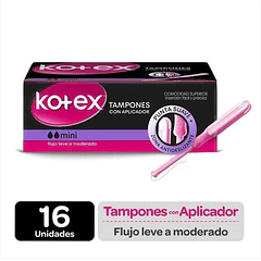 Kotex Tampon con Aplicador Mini x 16 Unidades
