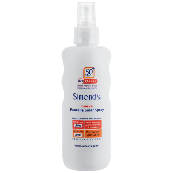 Simonds Pantalla Solar Bebés Niños y Adultos 190 ml 