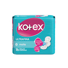 Kotex Dia Ultrafina Malla Toalla x 16 Unidades