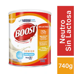 Boost Senior Leche en Polvo Sabor Neutro sin Lactosa x 740 gr