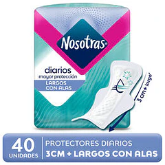 Nosotras Protectores Diarios Largos x 40 Unidades