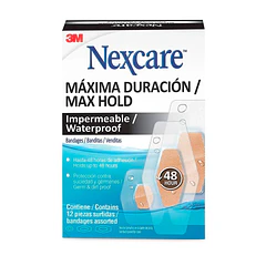 Nexcare Parches Impermeables MAX Duración 3 Tamaños 12 Unidades 3M