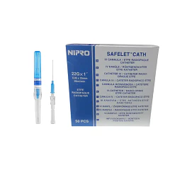 TEFLON (CATETER) INTRAVENOSO SAFELET 22G X 25MM x 50