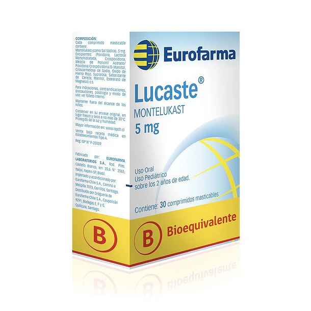 Lucaste 5mg x 30 Comprimidos 