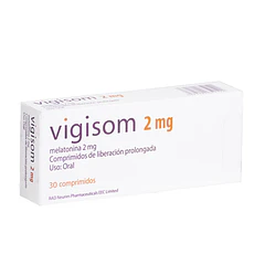 Vigisom Melatonina 2 mg 30 Comprimidos Liberación Prolongada