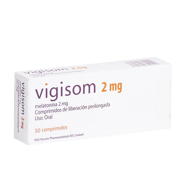 Vigisom Melatonina 2 mg 30 Comprimidos Liberación Prolongada 