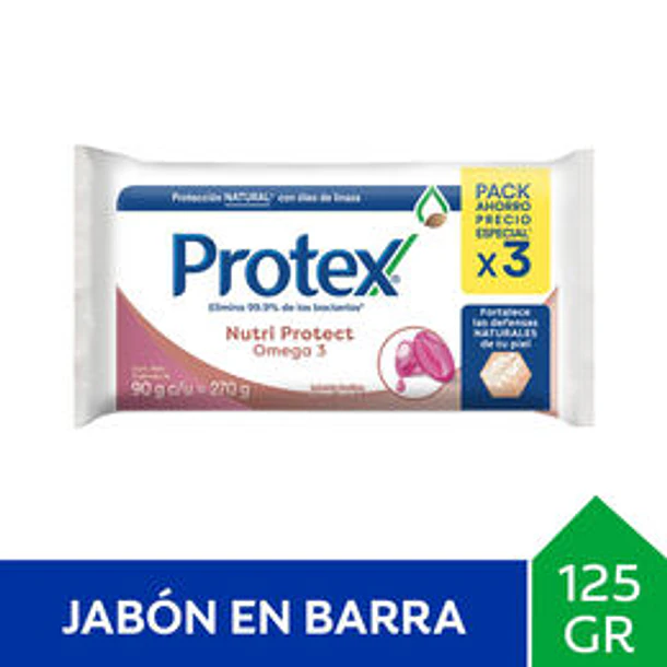 Protex Omega 3 Jabón Pan 90 Grs Pack x 3 