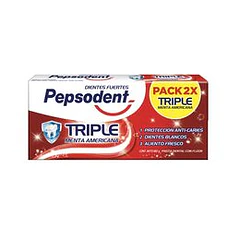 Pepsodent Triple Menta Americana Dientes Fuertes 90g