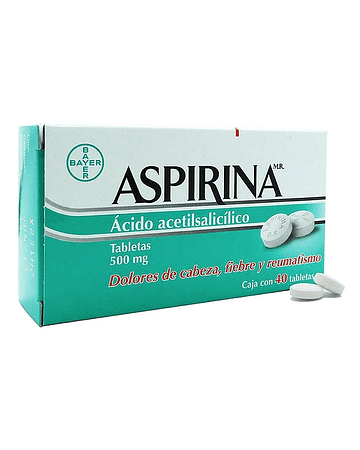 Aspirina 500 mg X40 Capsulas