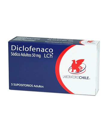 Diclofenaco 50 mg X 5 Supositorios