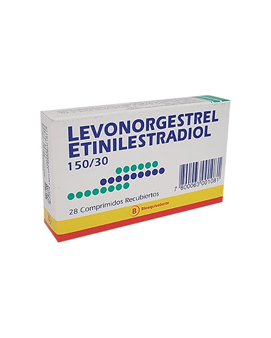Levonorgestrel Etinilestradiol 150/30 mcg X28 Comprimidos