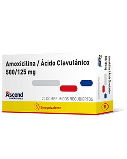 Amoxicilina+Acido Clavulanico 500/125Mg X20 Comprimidos