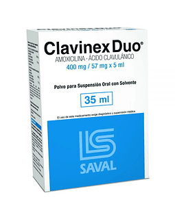 Clavinex Duo 400 mg/57mg X35ml suspensión