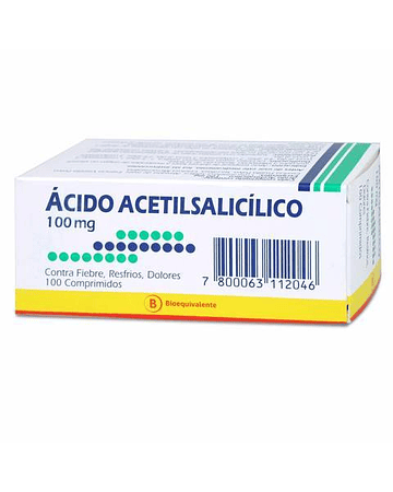 Acido Acetilsalicilico 100 mg X100 Comprimidos