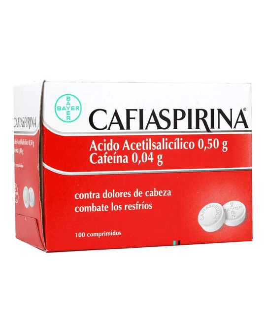 Blister Cafiaspirina 500 mg/40 mg X10 Comprimidos