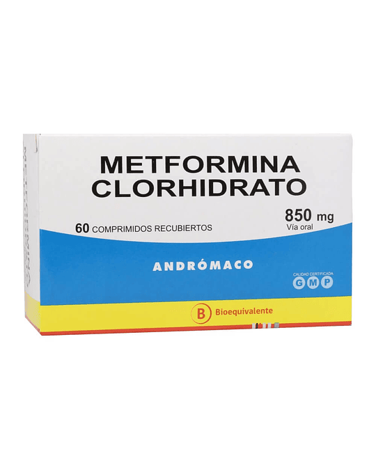 Metformina Clorhidrato 850 mg X60 Comprimidos