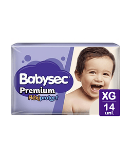 Babysec Pañal Premium Flexiprotect Xg X14 Unidades