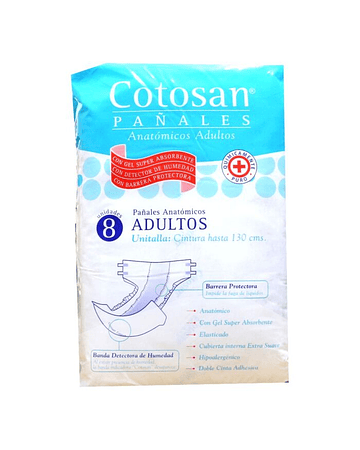 Cotosan Pañales Anatomicos Adultos X 8