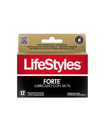 Lifestyles Forte Lubricado Sk-70 x 12