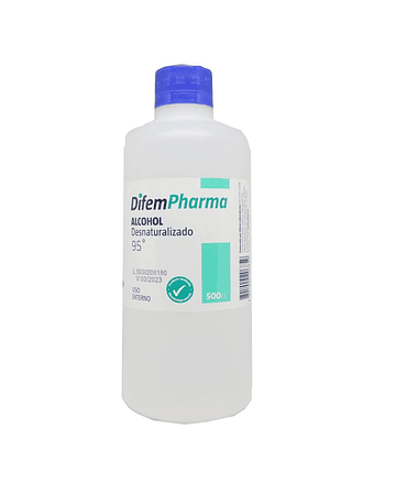 Difempharma Alcohol Desnaturalizado 95% X500Ml