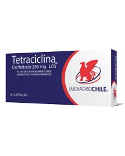 Tetraciclina 250 mg  X16 Cápsulas