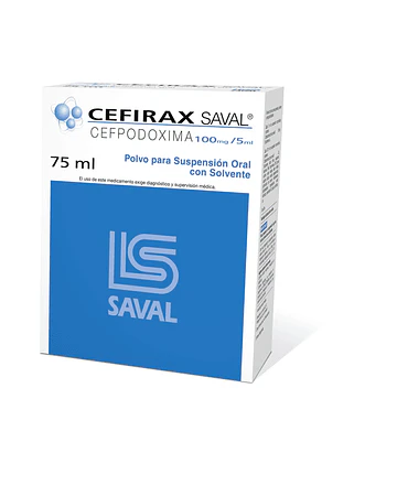 Cefirax 100 mg/5Ml  X75Ml Polvo Para Suspensión Oral Con Solvente